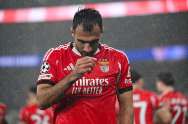 Lizbon, Portekiz. 28 Ocak 2026. SL Benfica forveti Vangelis Pavlidis, Lizbon 'daki Estadio da Luz' da Real Madrid 'e karşı Benfica maçında gol attı..