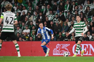 Lizbon, Portekiz. 3 Mart 2026. Lizbon 'daki Estadio Jose Alvalade' de Portekiz 'in Taca de Portugal yarı final ilk ayağı için FC Porto' ya karşı Sporting CP 'nin Ivan Fresneda savunucusu..