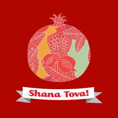 Rosh Hashanah tatil kartı