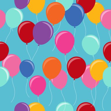 Desen renkli balonlar ile