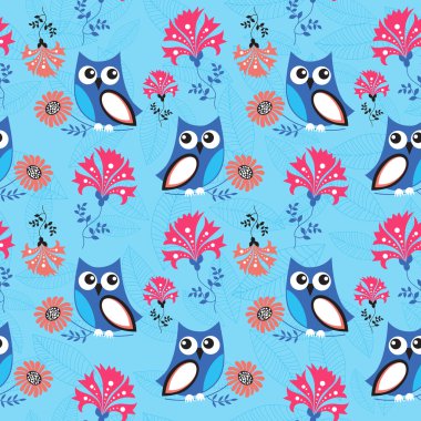 Dikişsiz baykuşlar desen