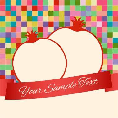 Nar ile dekoratif arka plan