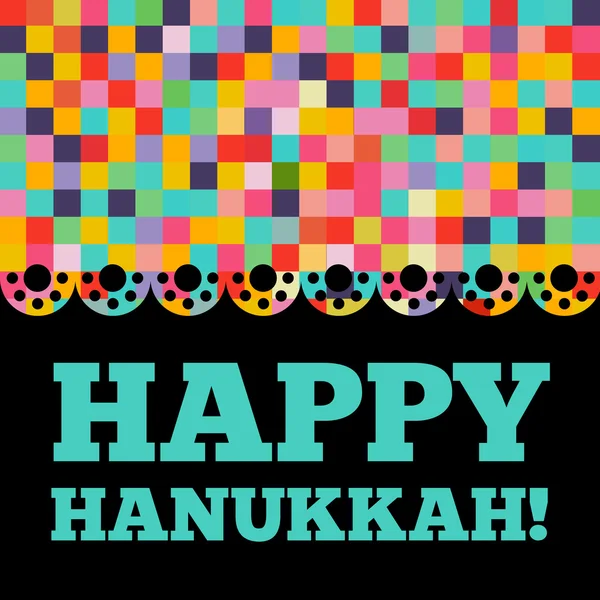 Tarjeta de felicitación feliz Hanukkah — Archivo Imágenes Vectoriales