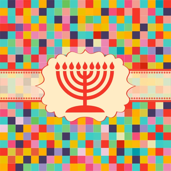 Velas de religião Hanukkah — Vetor de Stock