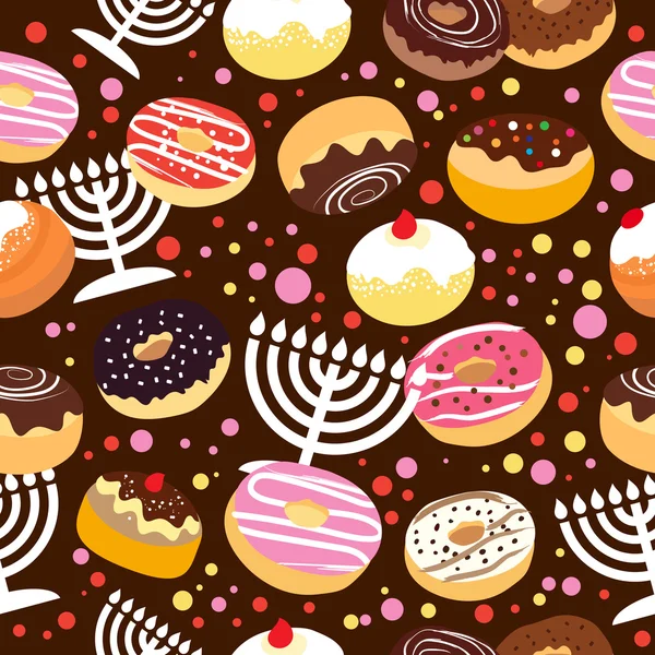 Holiday hanukkah pattern — Stock Vector