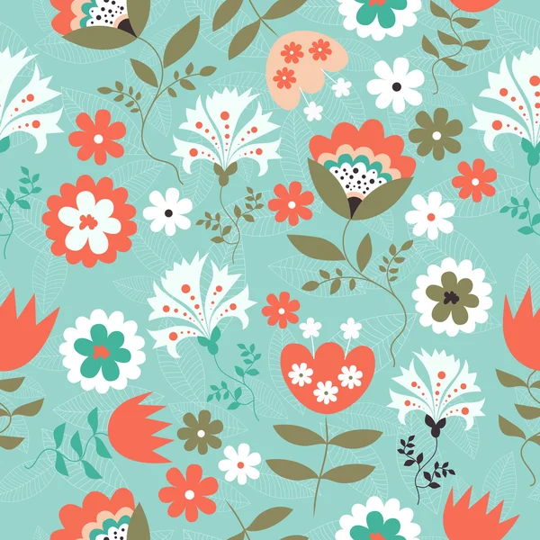 Seamless floral patter — Stock Vector