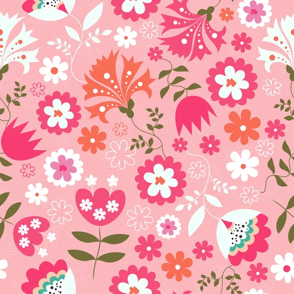 Seamless floral patter — Stock Vector