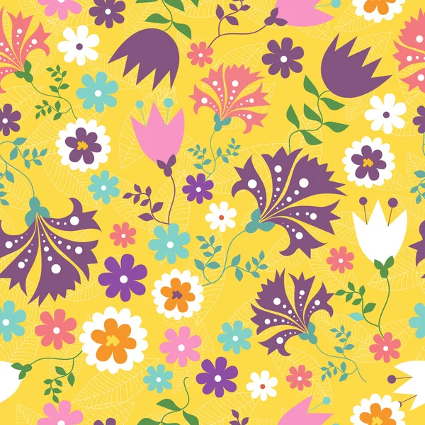 Seamless floral patter — Stock Vector