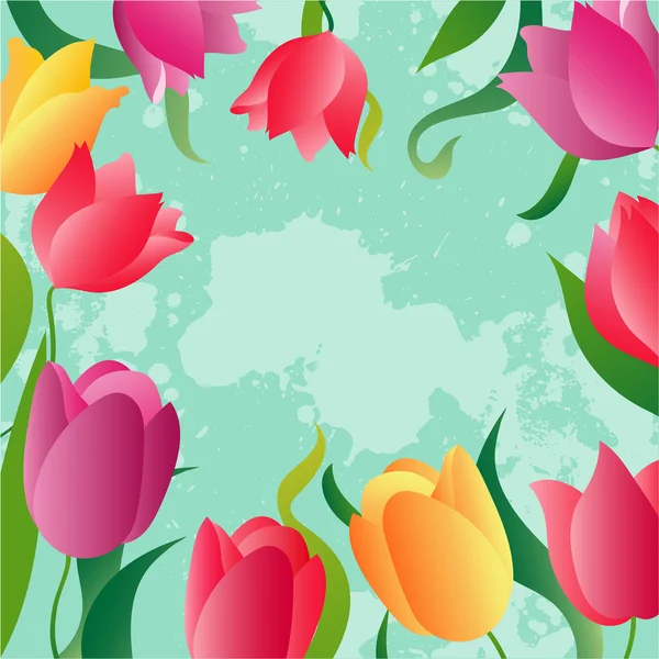 Kolorowe tulipany — Wektor stockowy
