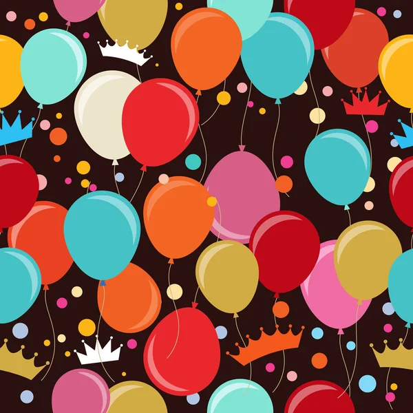 Mönster med färgglada ballonger — Stock vektor