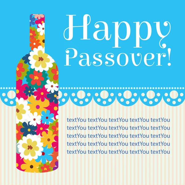 Passover holiday greeting card — Stock Vector