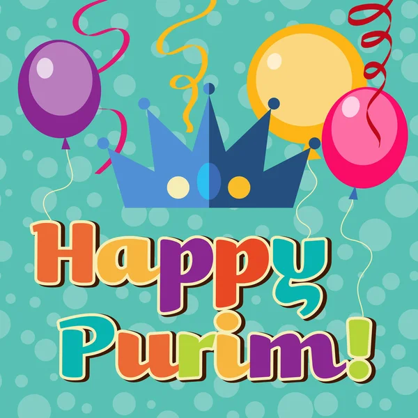 Zsidó ünnep a purim beállítása — Stock Vector