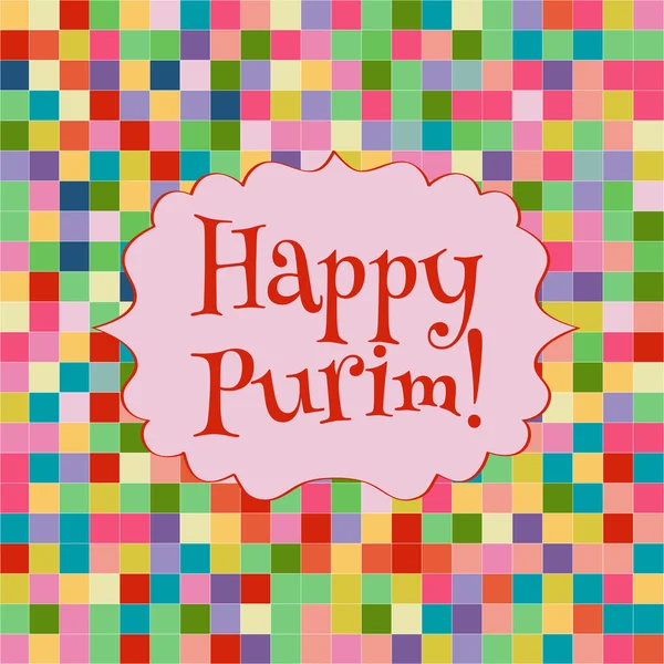 Mutlu Purim kartı — Stok Vektör