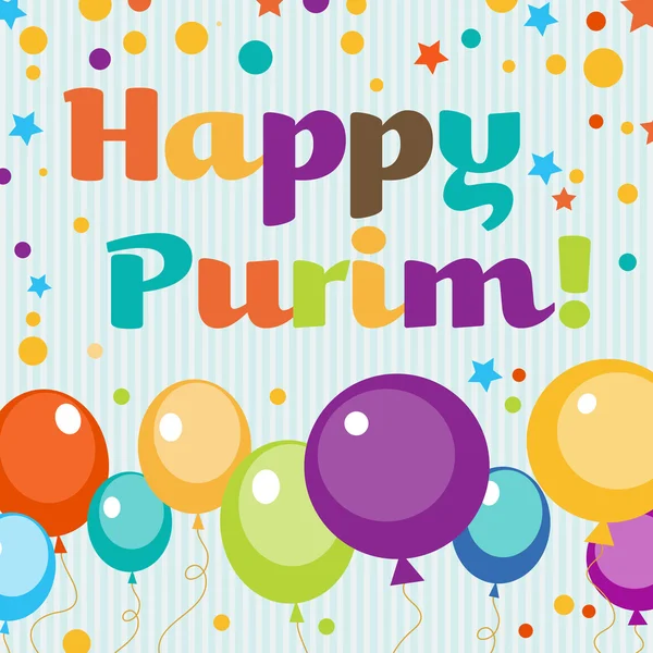 Joodse Purim kaart — Stockvector