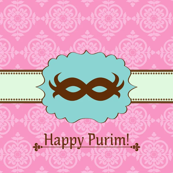 Farsangi Purim maszk — Stock Vector