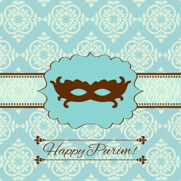 Carnaval Purim masker — Stockvector