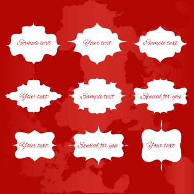 Retro etiketleri kümesi