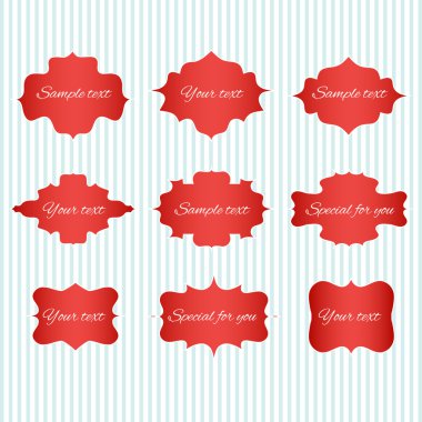 Retro etiketleri kümesi