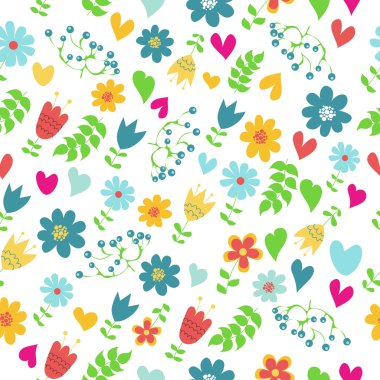 renkli çiçek deseni