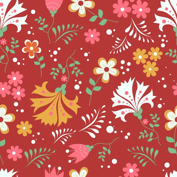 Seamless floral patter — Stock Vector