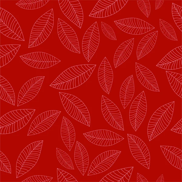 Red leaves pattern — Stock Vector