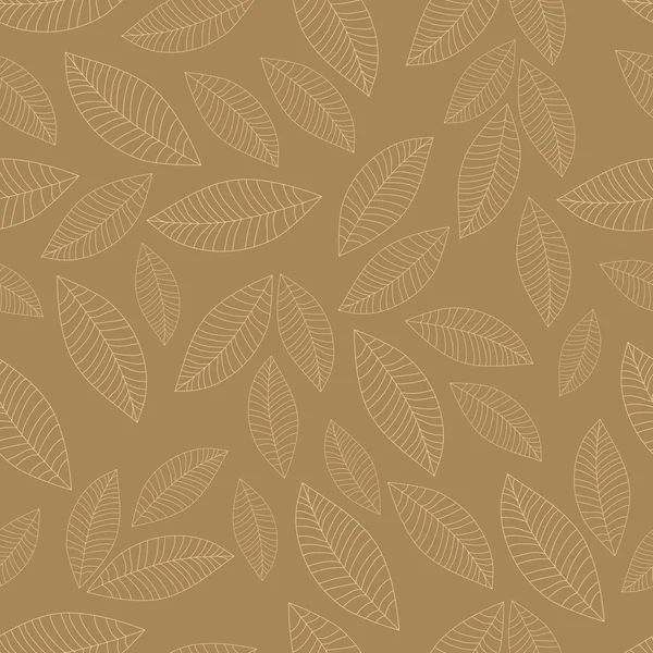 Brown leaves pattern — Stock Vector