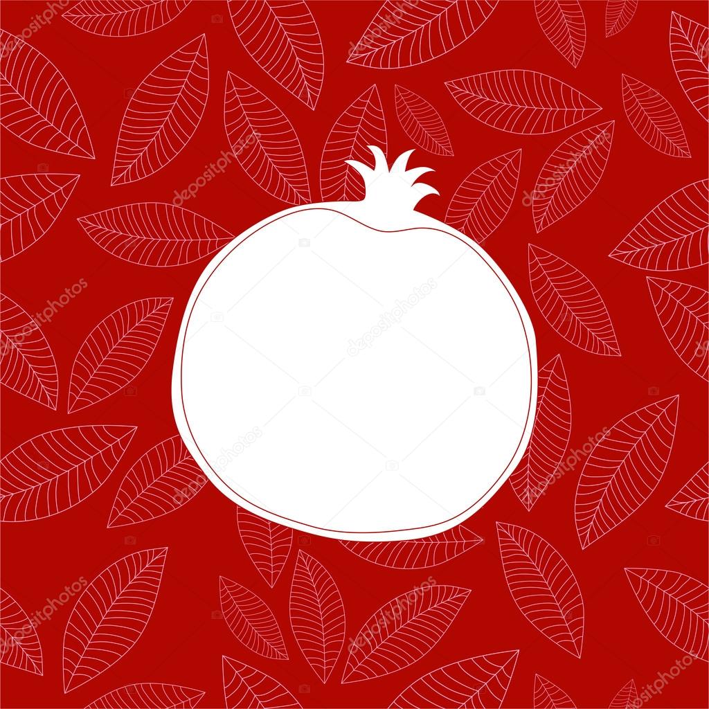 Decorative pomegranate card