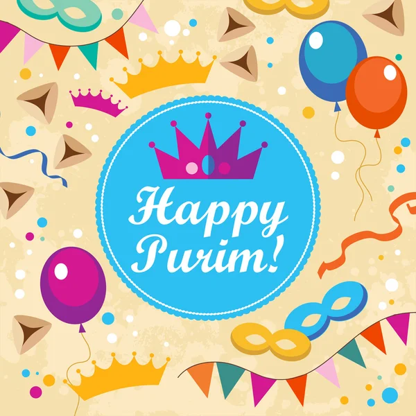 Zsidó ünnep a Purim minta — Stock Vector