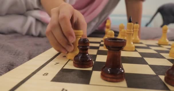 Catur pada papan catur — Stok Video