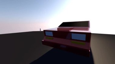 Animasyon 3 boyutlu araba turları