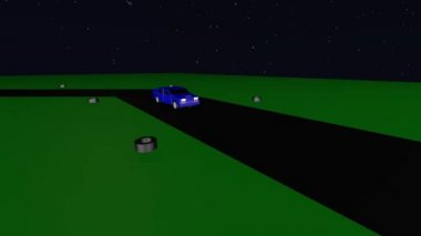 Animasyon 3 boyutlu araba turları