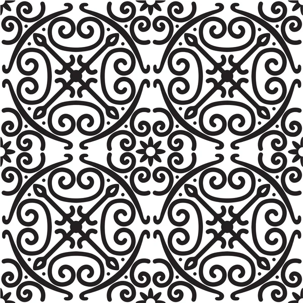 Elegant black and white seamless pattern — Stock Vector