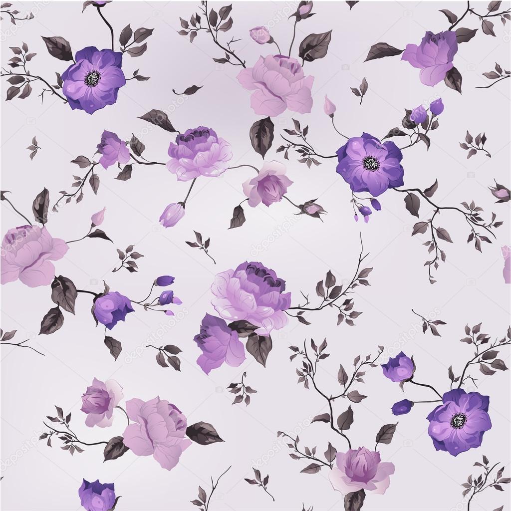 Seamless floral pattern with roses