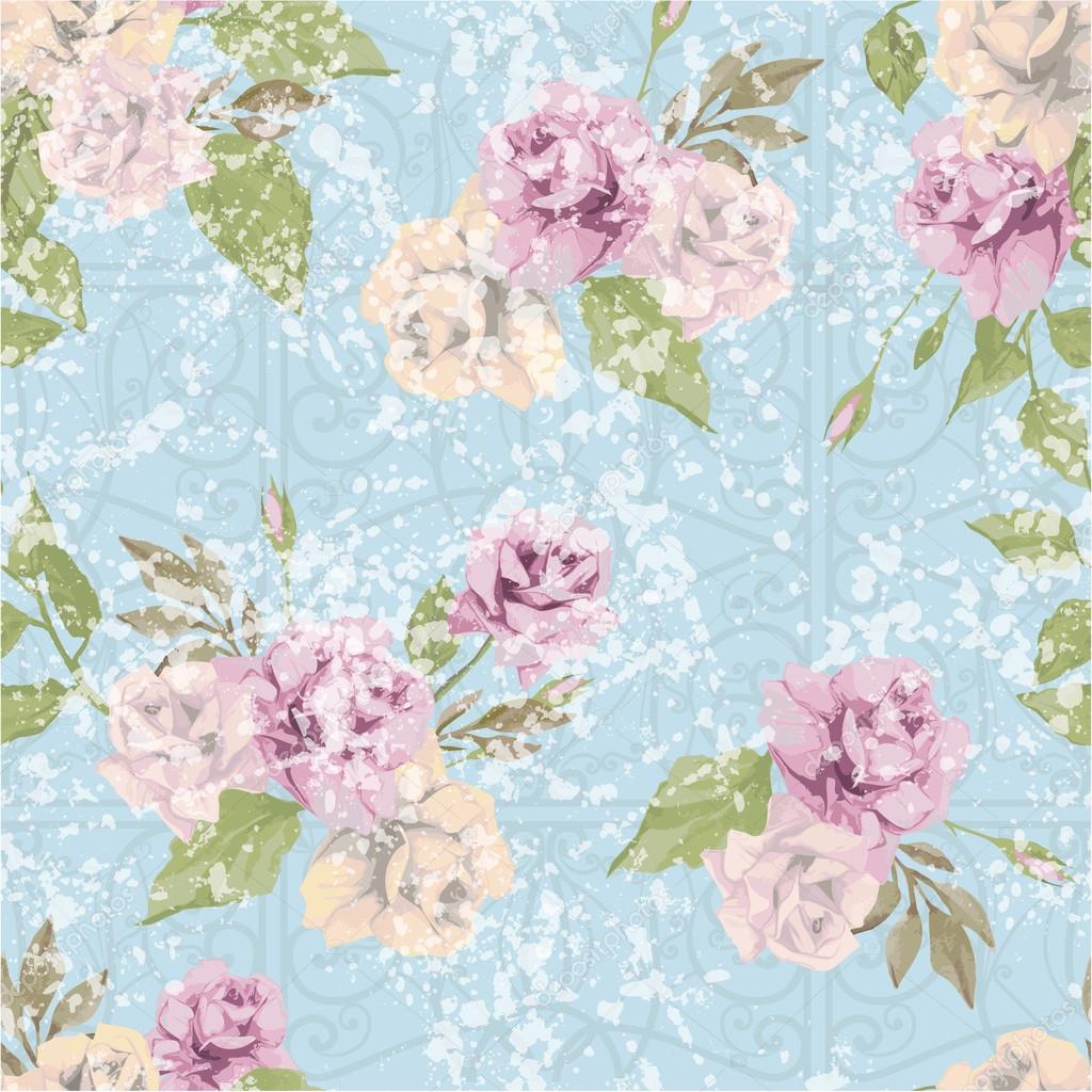 floral pattern with roses