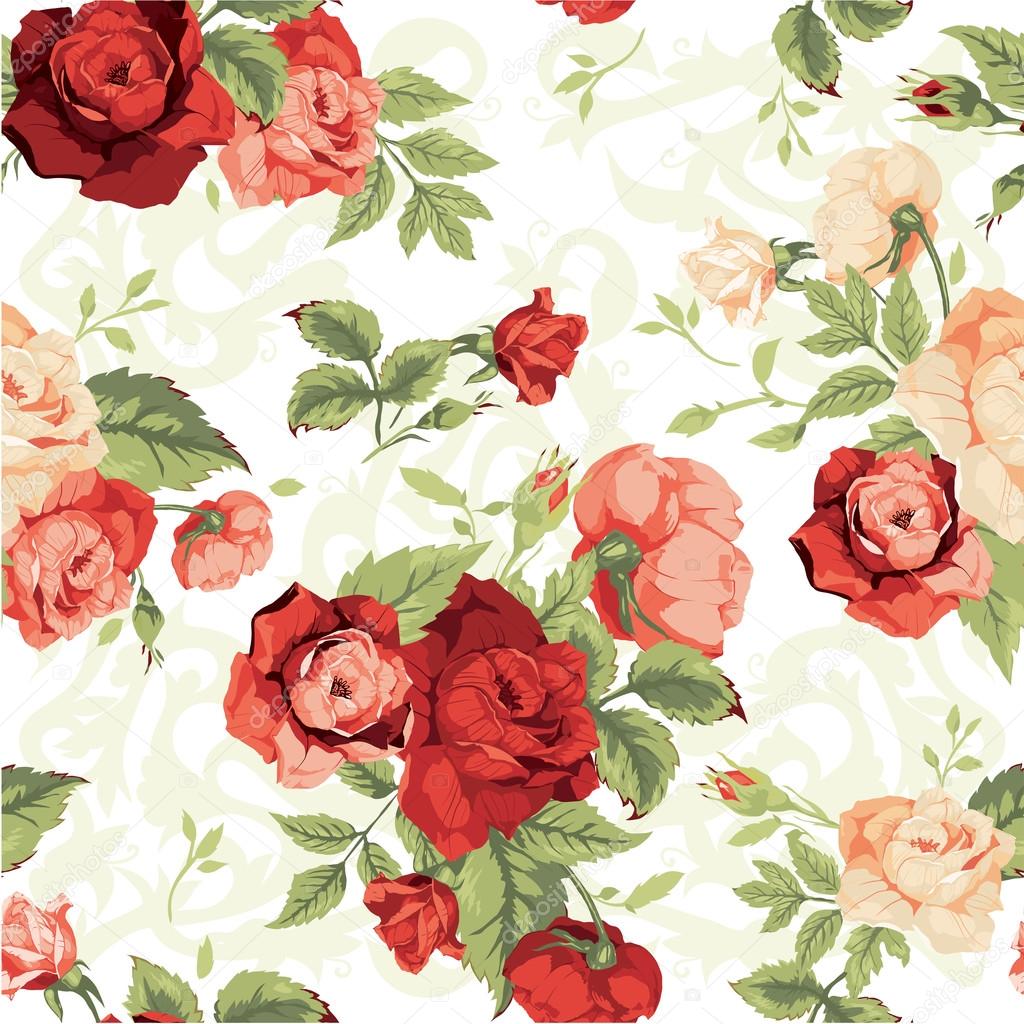 Floral pattern with roses