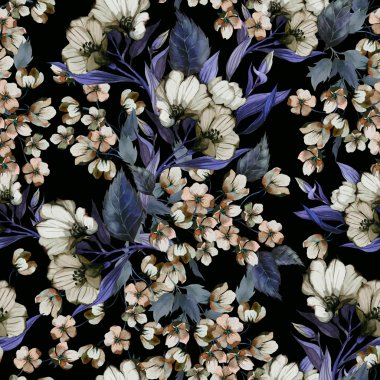 Eustoma çiçekler ile Seamless Modeli
