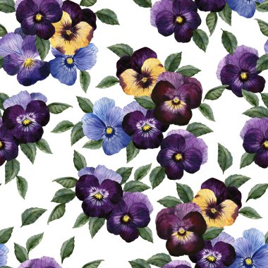 Hercai Menekşe ile suluboya desen