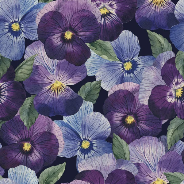 Acquerello modello pansy — Foto Stock