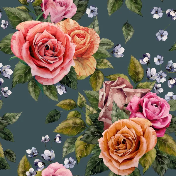 Floral pattern with roses — Stock Photo, Image