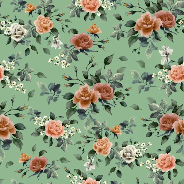 Red and pink roses pattern — Stock Photo, Image