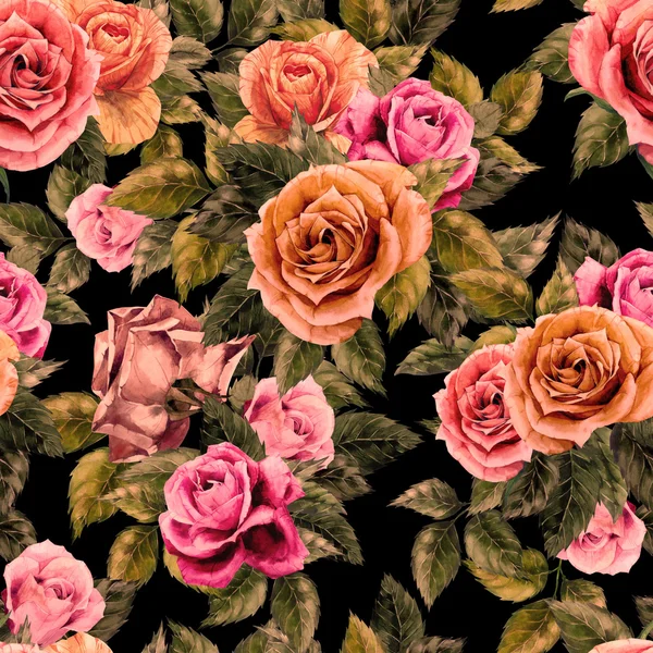 バラの花柄のパターン — ストック写真