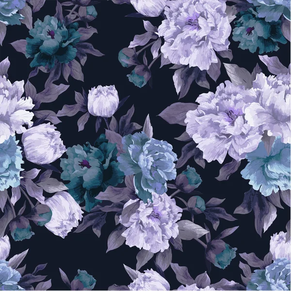 Motif floral avec pivoine — Image vectorielle