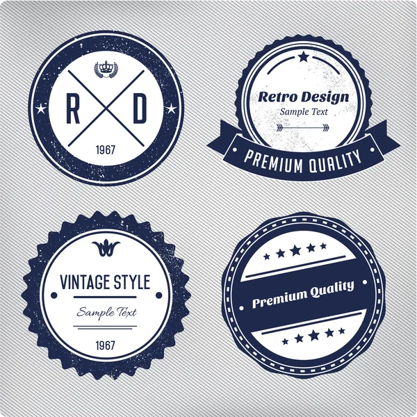 Retro logo elements set — Stock Vector