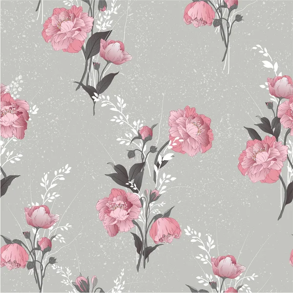 バラの花柄のパターン — ストックベクタ