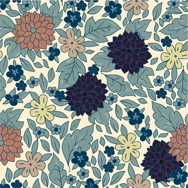 Patrón de flores de pradera — Archivo Imágenes Vectoriales