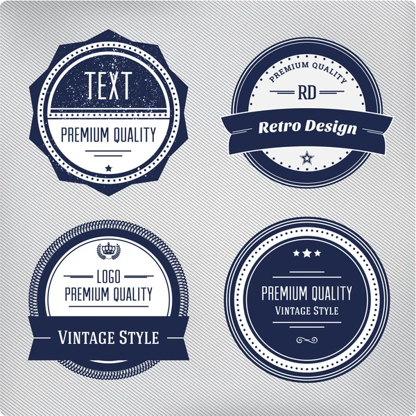 Retro logo elements set — Stock Vector