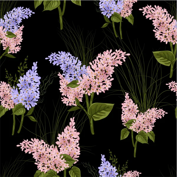 Lila ile çiçek desenli — Stok Vektör