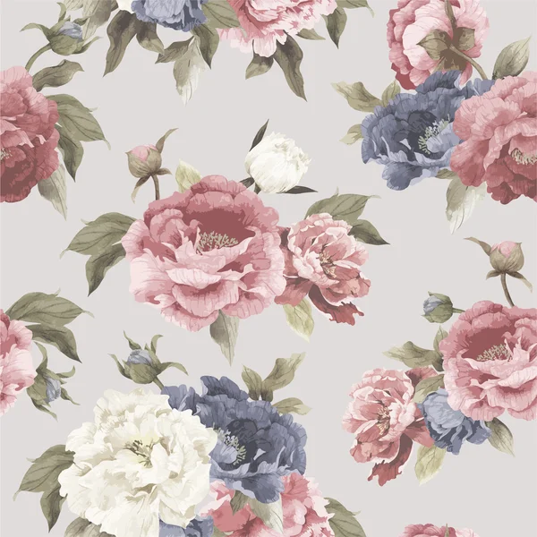 Şakayık ile çiçek desenli