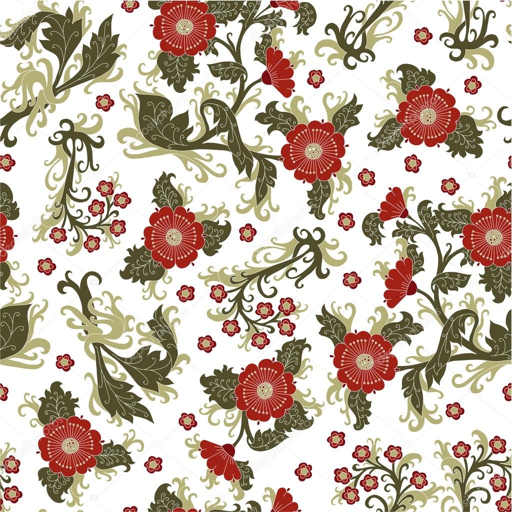 Floral pattern with chrysanthemum