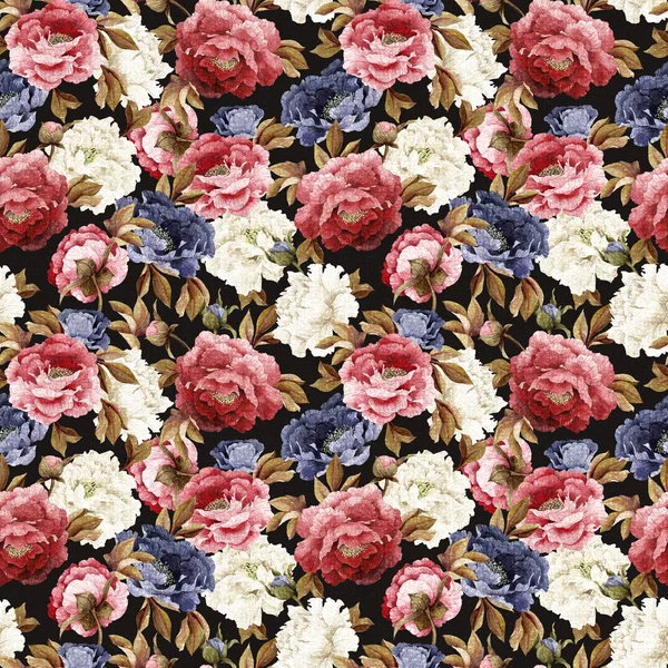 バラの花柄のパターン — ストック写真